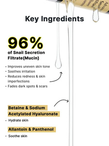 Produits cosmétiques coréens originaux pour le soin de la peau du visage, sérum Cosrx Advanced Snail 96 Mucin Power Essence 100ml - Product Image 5