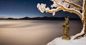Escultura de latón de estilo moderno, estatua de Krishna, artículo de regalo de boda para parejas, símbolo de amor divino para decoración del hogar - Product Image 4
