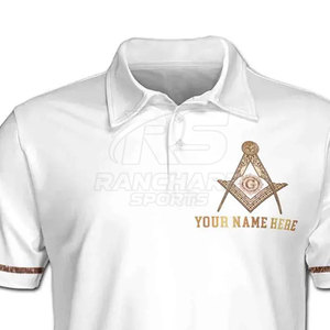 Polo maçonnique pour homme avec logo maçonnique brodé, uniforme, polo maçonnique personnalisé brodé - Product Image 4
