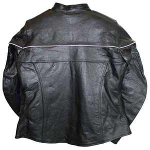 Chaqueta con cuello levantado de piel de oveja auténtica para mujer, estilo motorista, forro de satén, transpirable, diseño personalizado, cremallera - Product Image 4