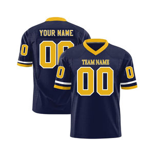 Maillot de football américain pour jeunes, école, collège, uniforme, polyester 145GSM, léger, vêtements de sport d'équipe - Product Image 4