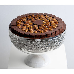 Cuenco decorativo para servir dulces con pantalla de Chocolate de último estilo, cuencos de Chocolate con acabado de Metal plateado de la mejor calidad a la venta - Product Image 2