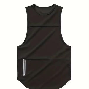 Débardeurs pour hommes en coton/fibre de bambou XL couleur unie gilet Fitness Gym chemises Street Style Singlet pour courir du Pakistan - Product Image 1