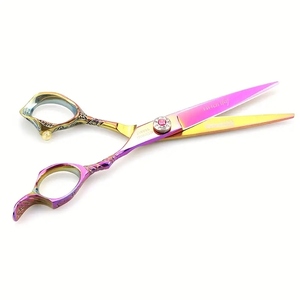 Ciseaux de coiffeur de qualité supérieure-Ciseaux de coupe de cheveux de précision, design ergonomique, lames tranchantes en acier inoxydable pour barbiers professionnels - Product Image 6