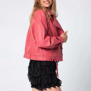 Nueva llegada 100% chaqueta de cuero de alta calidad para mujer ropa de invierno larga de moda con nuevo estilo elegante - Product Image 4