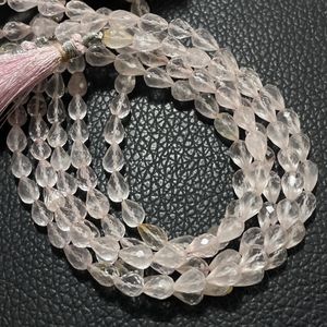 ลูกปัดหยดน้ำแร่ควอตซ์แบบเหลี่ยมเพชรพลอยสีชมพูธรรมชาติสำหรับทำเครื่องประดับ - Product Image 1