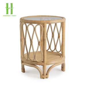 Table ronde en rotin rustique faite à la main de haute qualité et meubles de maison en rotin naturel provenant de l'artisanat vietnamien - Product Image 5