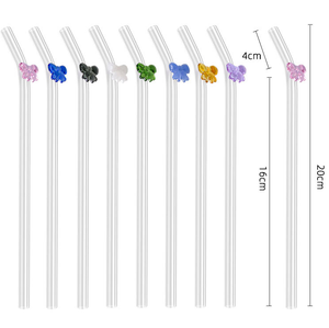Borosilicate Glass <b>Straws</b> in Bulk-Eco-Friendly & Food Safe Wedding Favors Gift Souvenirs - Product Image 2