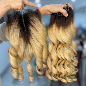 Extensiones de Cabello Humano Vietnamita de la Más Alta Calidad, Color Ombre, Cabello Virgen y Elástico, Juego de Paquetes con Cierre 2025 - Product Image 3
