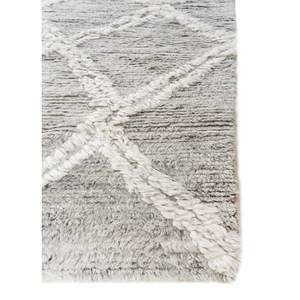 พรมขนสัตว์ถักมือ Zuri สีเทาและสีดำ ขนาด 9x12 ฟุต รูปทรงสี่เหลี่ยมผืนผ้า สไตล์โบโฮแบบนามธรรม สำหรับตกแต่งบ้าน พรมทอแบนจากเส้นใยปอกระเจา - หมายเลขรุ่น Skwl-572 - Product Image 4