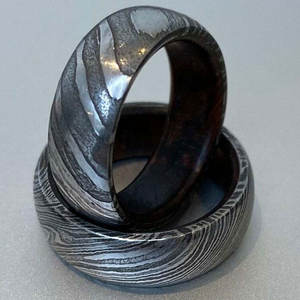 6/8MM <b>Stainless</b> <b>Steel</b> <b>Ring</b> Black Damascus <b>Steel</b> Pattern Annual <b>Ring</b> Pattern <b>Stainless</b> <b>Steel</b> Finger <b>Ring</b> Jewelry 434 - Product Image 6