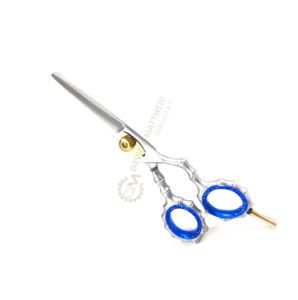 Tijeras de peluquero de hoja recta profesional de acero inoxidable, herramienta de belleza, punta afilada para corte de pelo, tijeras de salón de tornillo ajustables - Product Image 5