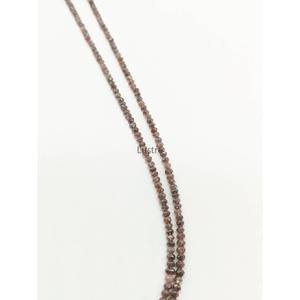 Collier de perles de diamant rouge naturel fantaisie, rare, avec perles facettées en forme de rondelle, accessoire luxueux Lustrein - Product Image 2