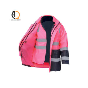 Breathable Waterproof Winter High Visibility Safety Jacket Wear Outdoor Jacket <b>Reflective</b> Winter Jacket - Product Image 4