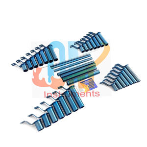 Retractores tubulares, juego de llaves y dilatadores Neupsy, 39 piezas para instrumentos de cirugía de columna, juego con revestimiento Azul | Instrumentos OLDMED - Product Image 1