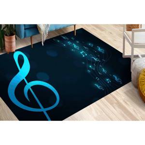 Alfombra Musical con Diseño de Clave de Sol: Alfombra Antideslizante Impresa en 3D, Alfombra de Chenilla - Product Image 3
