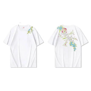 Camisetas Bordadas Personalizadas para Hombre con Logotipo, Tela de Algodón Transpirable, Diseño Personalizado con Logotipo y Etiqueta Privada - Product Image 1