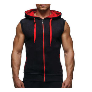 Camiseta sin mangas para hombre, camiseta sin mangas con capucha transpirable y cómoda de alta calidad, camiseta sin mangas de gimnasio de secado rápido para hombre - Product Image 2