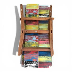 Banc de jardin en bois recyclé artisanal, assise de patio en bois vieilli, mobilier d'extérieur rustique pour cour et balcon - Product Image 6