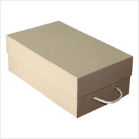 Boîte à chaussures personnalisée en gros avec poignée |   Boîte d'emballage en carton ondulé pliable pour chaussures, expédition, stockage, boîte avec logo imprimé