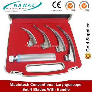 Ensembles Laryngoscope de diagnostic Miller Macintosh Instruments de laryngoscopes chirurgicaux personnalisés de haute qualité en acier inoxydable - Product Image 5