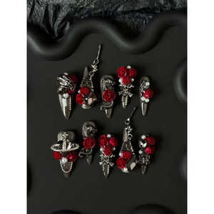 Midnight Roses Press on Nail Art Élégant et sophistiqué - Product Image 2