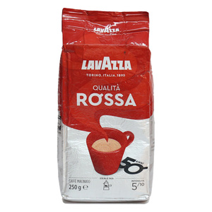 Lavazzas Qualita Rossa 250g Café Arábica Instantáneo Molido Tostado Neutro Probado en Bolsa o Caja de Embalaje - Product Image 5