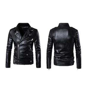 Chaquetas de cuero a la moda para hombre, diseño personalizado, estilo Bomber & Moto, prendas de vestir exteriores de invierno, suministro de cuero auténtico de fábrica OEM ODM - Product Image 1