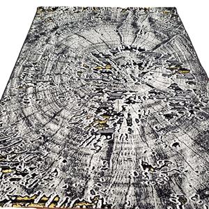 Tapis de salle de bain rectangulaire antidérapant en flanelle turque Adiva avec poils moyens, épaisseur moyenne et support en jute - Product Image 1