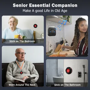 Кнопка оповещения Daytech для пожилых людей/пациентов, сигнализация SOS, Водонепроницаемая беспроводная система помощи, звонки, мини-пейджер для ухода за пациентами