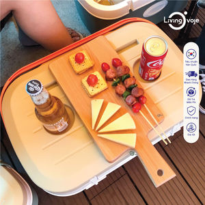 11L Portable Insulated Cooler Box with Tabletop & <b>Cup</b> Holders Green Beige Outdoor <b>Picnic</b> Cooler Vietnam OEM/ODM Custom Logo - Product Image 4