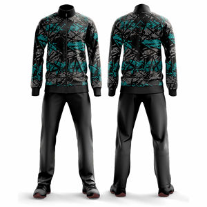 Custom Printed Winter Hooded Casual Sportswear Set Jacket & <b>Trouser</b> for Men Women Youth Team Wear Solid Pattern 100% Cotton - Product Image 2