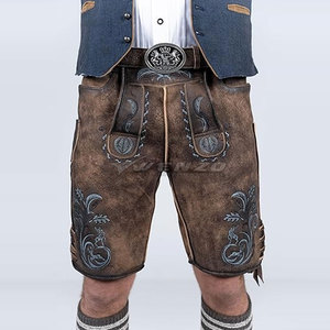 Nouveau design élégant pour hommes, shorts bavarois décontractés en cuir uni, fabrication sur mesure, qualité supérieure, respirant, séchage rapide - Product Image 4