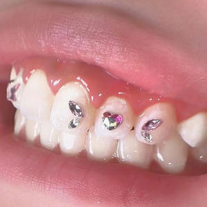 Gemme dentarie di cristallo ornamento di diamante di varie forme colore denti gioielli dentiera in acrilico decorazione denti gemma del dente - Product Image 4