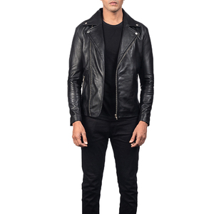 Autumn Winter Men's Casual Zipper Genuine Leather Slim <b>Long</b> Sleeve <b>Waterproof</b> Breathable Reversible <b>Jacket</b> - Product Image 3
