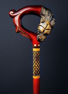 Bastón de senderismo de madera barnizado de 122cm popular diseño único personalizado de fábrica - Product Image 5