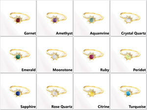 Ruby <b>Ring</b> Sterling Silver Gold Plated Original Birthstone Handmade Luxury Jewelry Birthstone Ruby Celestial Jewelry Suppliers - Product Image 5