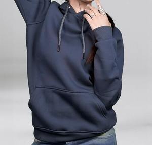 2024 calidad premium hombres XL pulóver Sudadera con capucha personalizada 100% algodón de gran tamaño hombros caídos invierno estampado Puff técnica sólida - Product Image 3