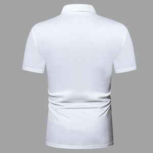 เสื้อกอล์ฟแขนสั้นผ้าแคนวาสคุณภาพสูง 100% ผ้าฝ้าย ป้องกันรอยยับ พิมพ์ลายตามสั่ง สำหรับผู้ชาย สไตล์ลำลอง พิมพ์ลายดิจิตอล - Product Image 4