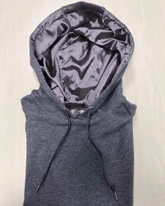 Knitted Cotton Satin Lined Hoodies Zip <b>Pink</b> Puffer <b>Hoodie</b> Puff Print Customizable Heavyweight Silk Satin Lined breathable <b>Hoodie</b> - Product Image 5