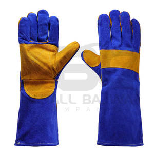 Gants de soudage professionnels de haute qualité en cuir fendu de vache conçus sur mesure anti-dérapant taille XL nouveau fabricant de gros - Product Image 1
