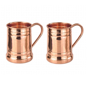 100% tasse en cuivre pur avec poignée pour la maison tasse à boire en métal de taille personnalisée avec vernis et laque alimentaire pour le bureau - Product Image 2