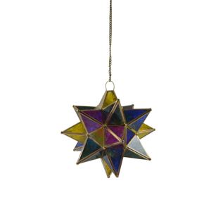 Lanterne en métal en verre avec étoile, bougeoir suspendu décoratif pour fête de mariage et autre décoration festive, fête d'anniversaire à la maison - Product Image 6