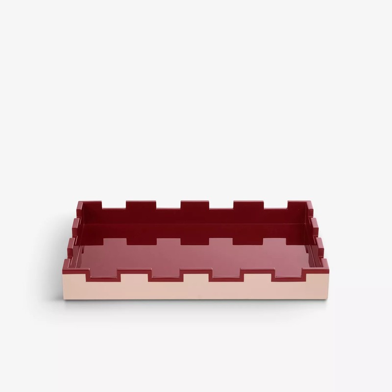 Transparent Geometric edge Small Lacquer Tray