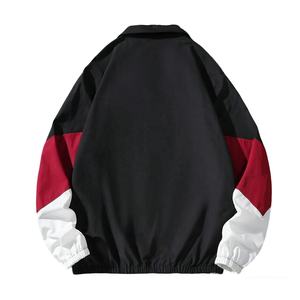 Veste de survêtement rétro en nylon personnalisée avec logo brodé, fermeture éclair, passepoil et coupe-vent pour homme - Product Image 3