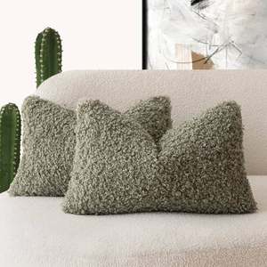 20x20 Inch Textured Boucle Cozy Soft Washable Decorative Throw Pillow Covers for Chair Sofa Bedroom Living Room Home Deco - Product Image 2