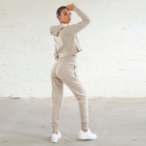 Best Quality <b>Women's</b> Custom Designed Cropped Hoodie <b>Quarter</b> <b>Zip</b> up Pullover Sportswear Winter Printed Logo on Front and Back - Product Image 5