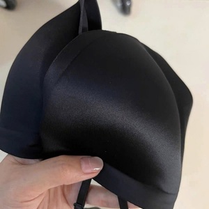 Satin respirant maille dame sous-vêtements de levage Push-up Anti affaissement coupe Semi fixe col en v soutien-gorge pour femmes - Product Image 3