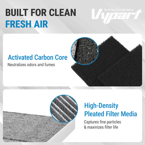 Vypart CF11182 1 Pack Filtre à air d'habitacle pour Audi avec charbon actif pour un air propre et frais - Product Image 3