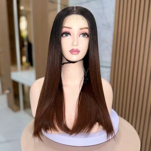 Meilleure qualité 100% perruque de cheveux humains vietnamiens Ombre couleur dentelle avant perruques cheveux vierges - Product Image 1